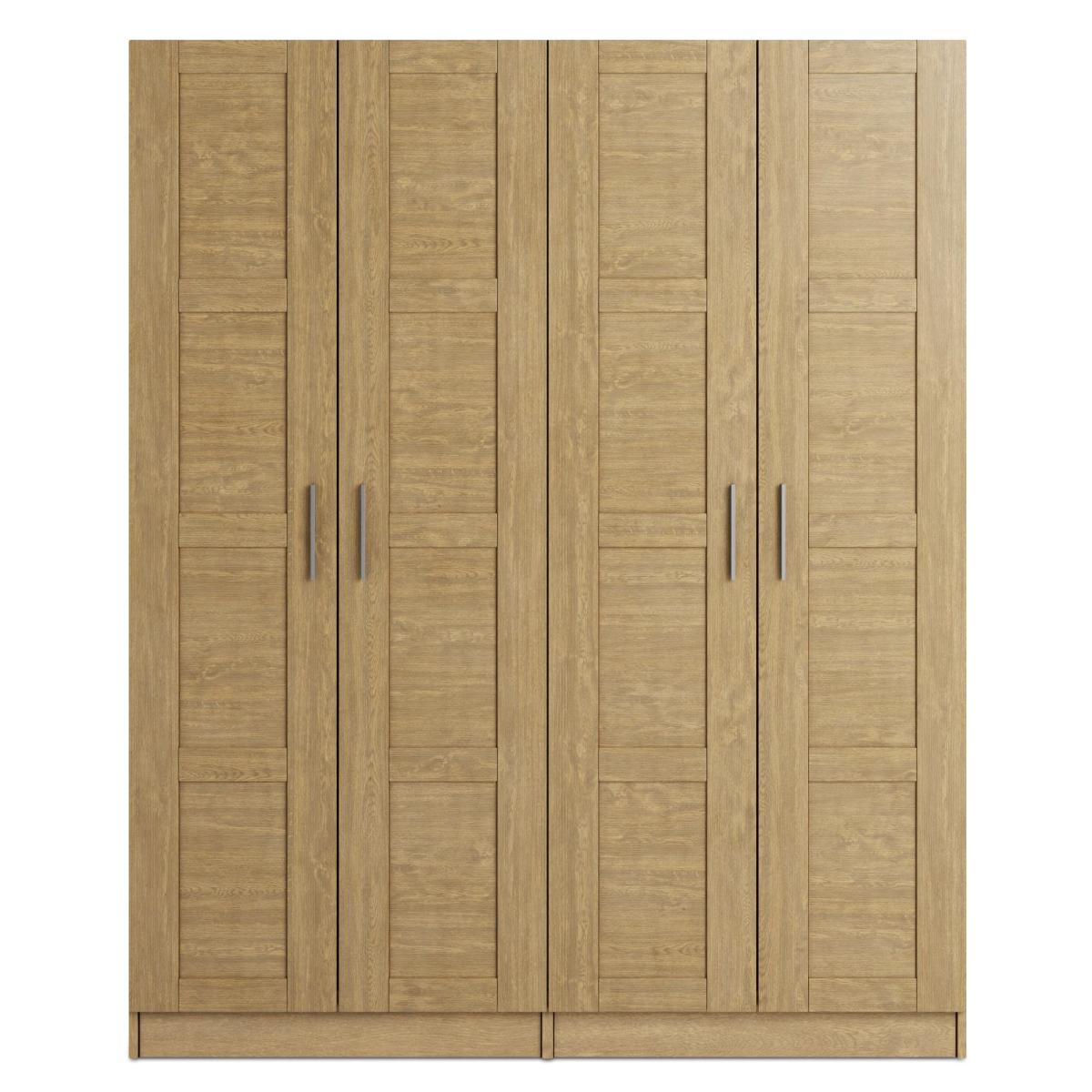 Toby 4 Door Wardrobe Oak Oak – image 3