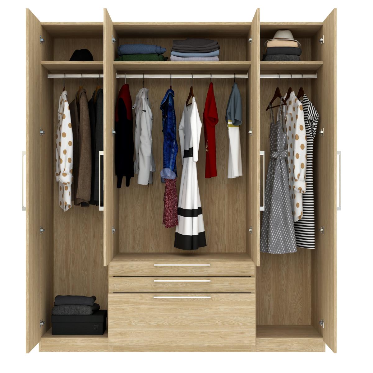 Foster 4 Door 3 Drawer Wardrobe – image 4