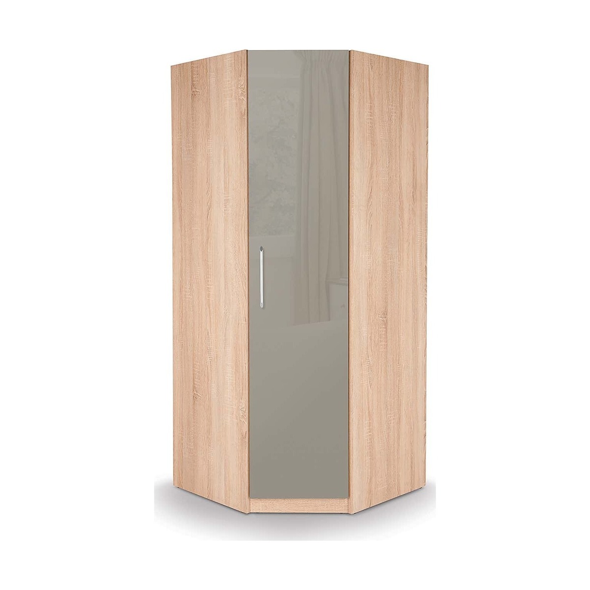 Kensington Corner Wardrobe Natural and Grey – image 1
