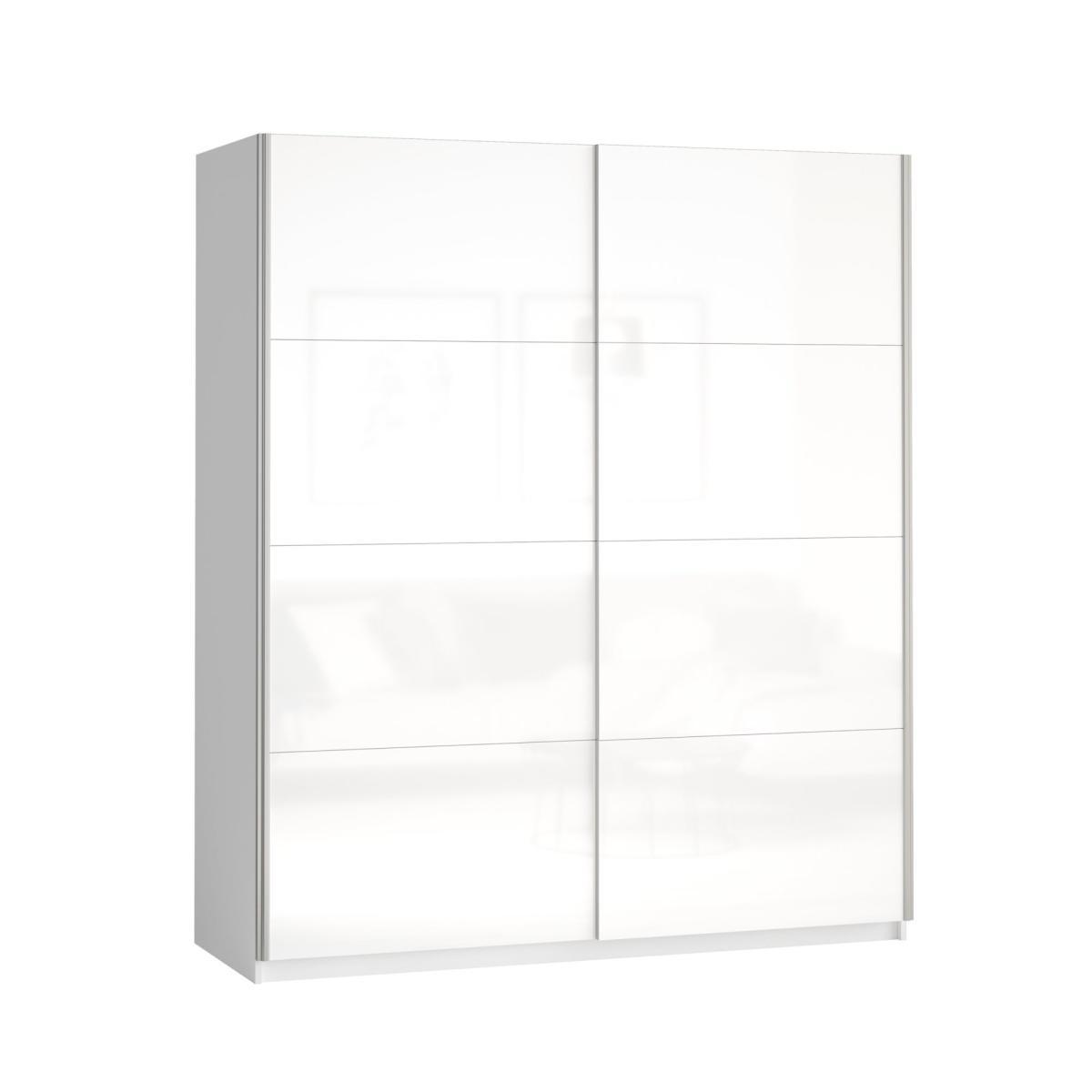 Lincoln 200cm Sliding Gloss Wardrobe White – image 2