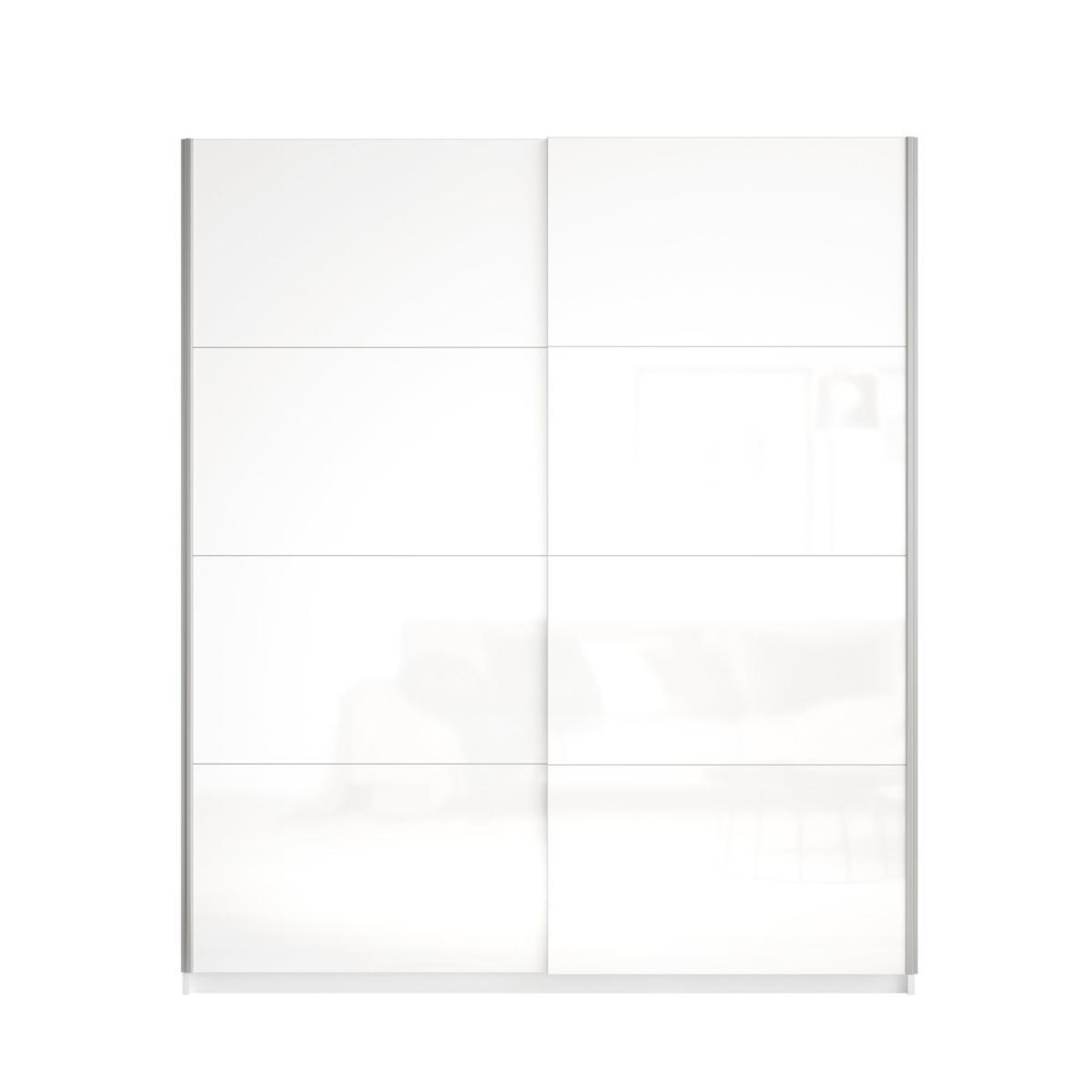 Lincoln 200cm Sliding Gloss Wardrobe White – image 3