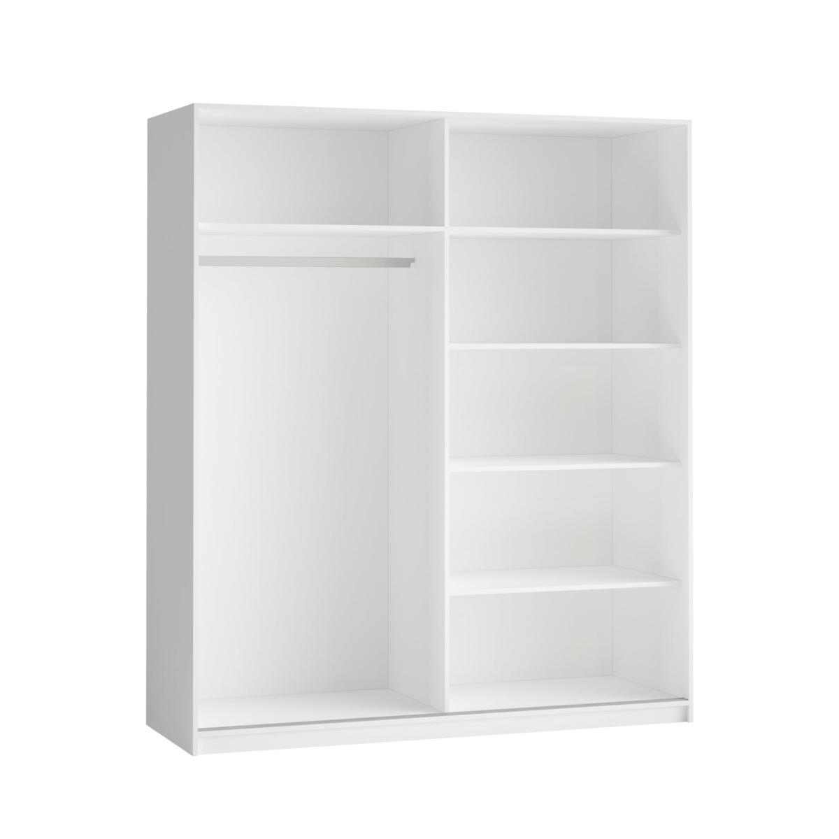 Lincoln 200cm Sliding Gloss Wardrobe White – image 4