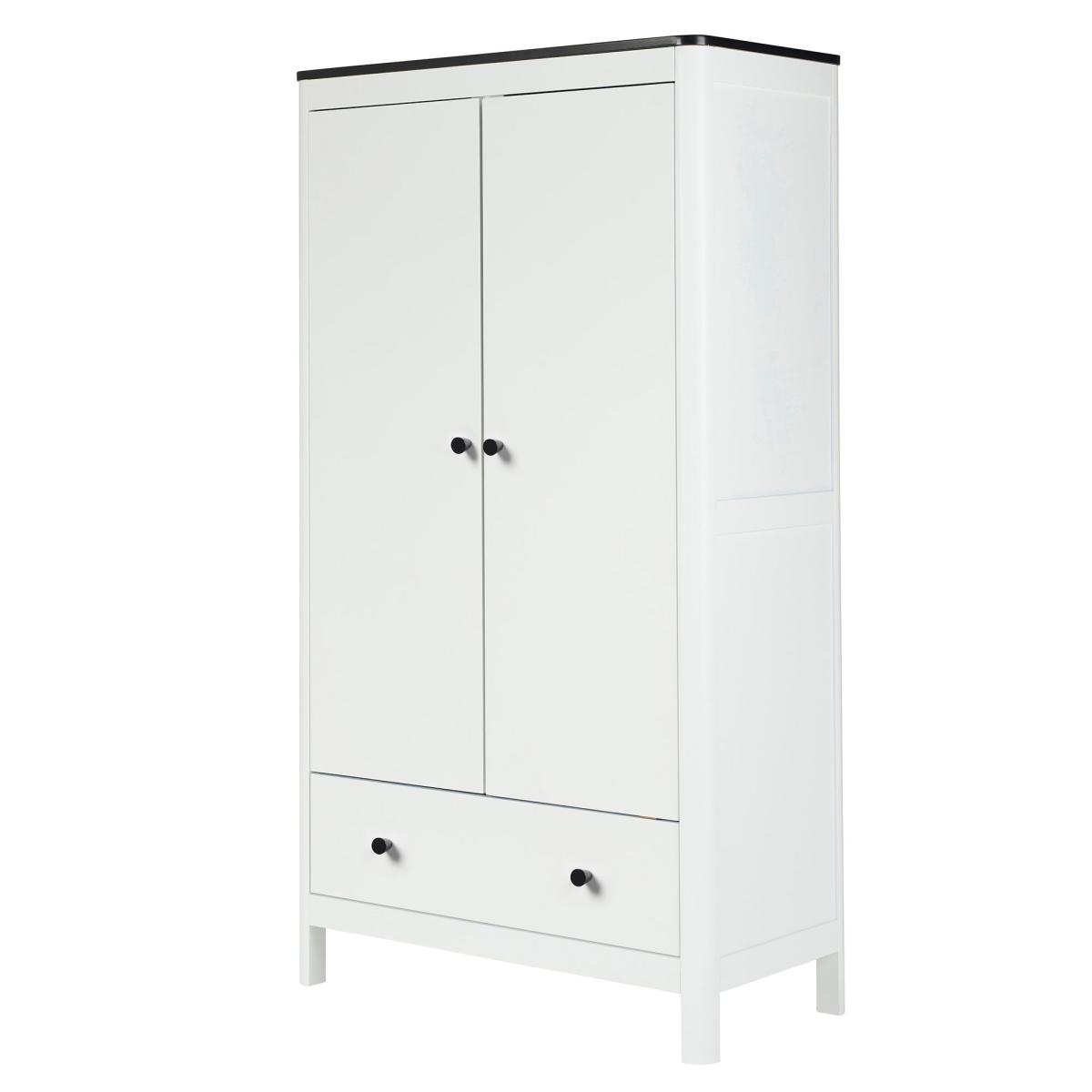 Ickle Bubba Tenby Double 1 Drawer Wardrobe Black/white – image 3