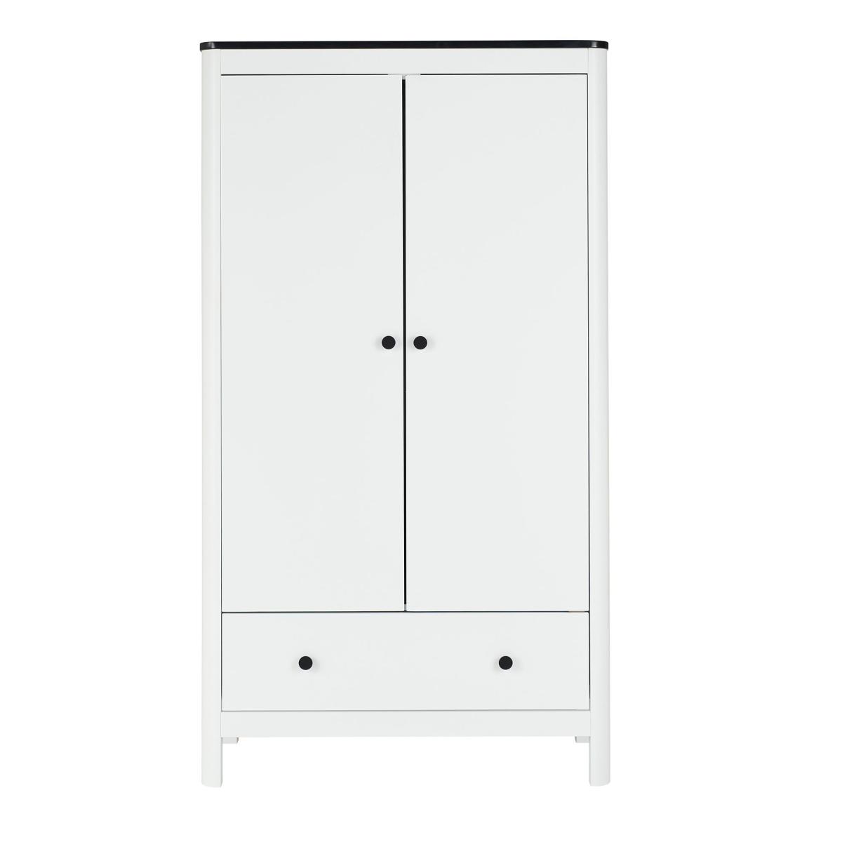 Ickle Bubba Tenby Double 1 Drawer Wardrobe Black/white – image 4