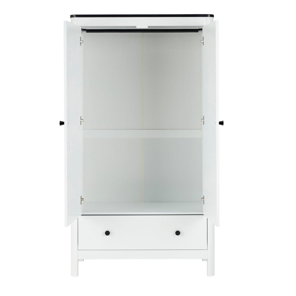 Ickle Bubba Tenby Double 1 Drawer Wardrobe Black/white – image 5