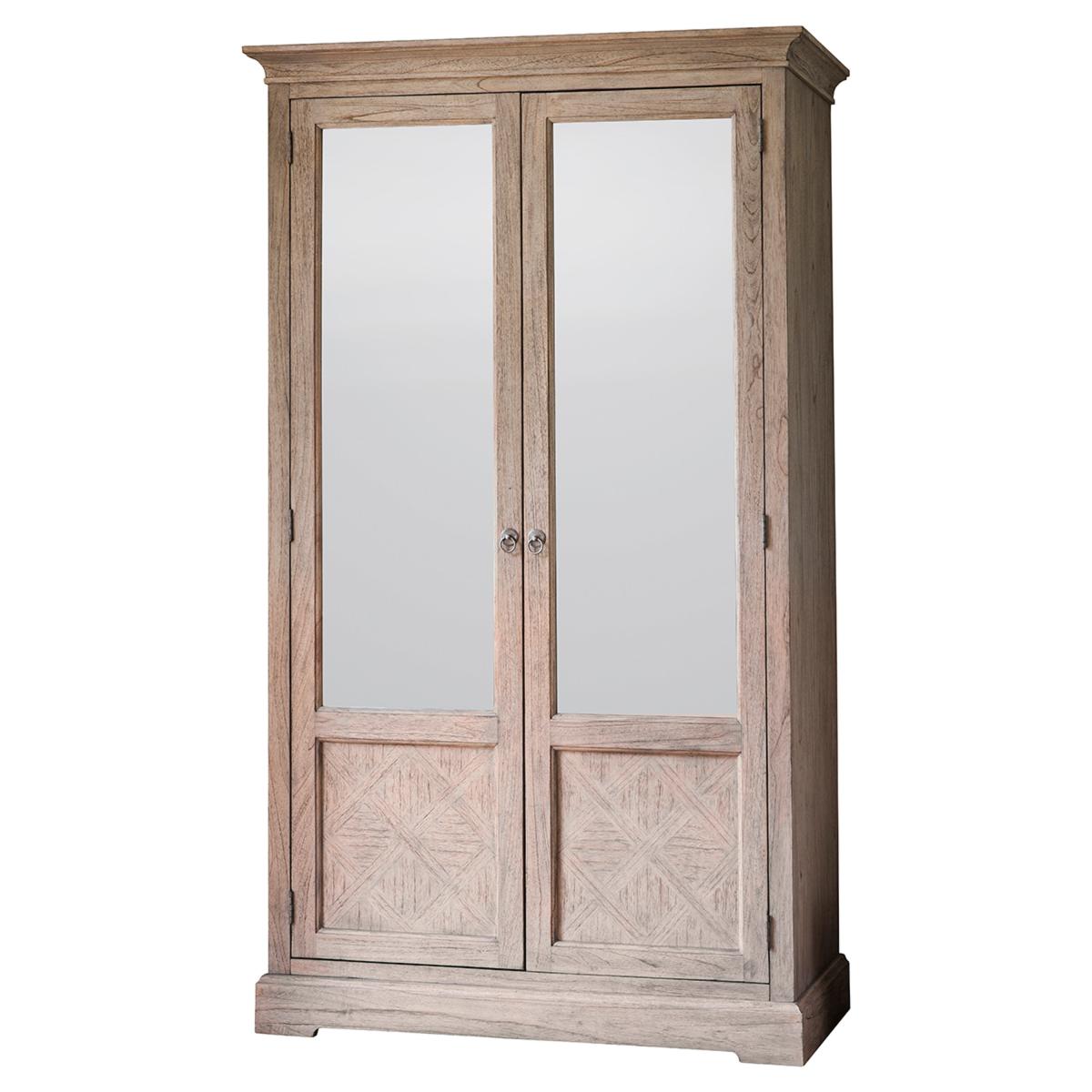 Modesto 2 Mirror Door Wardrobe Natural – image 3