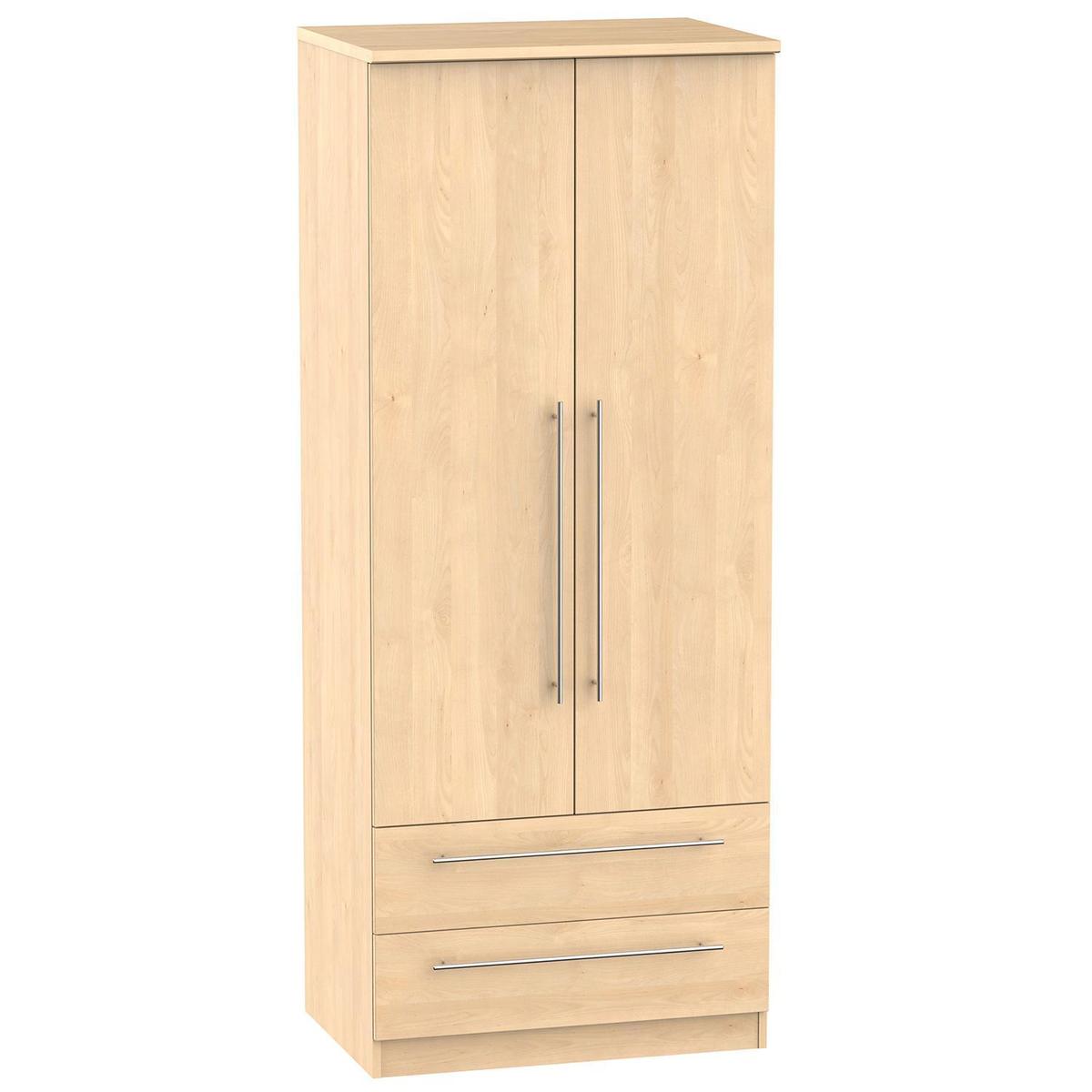 Sherwood 2 Drawer Wardrobe Natural – image 2