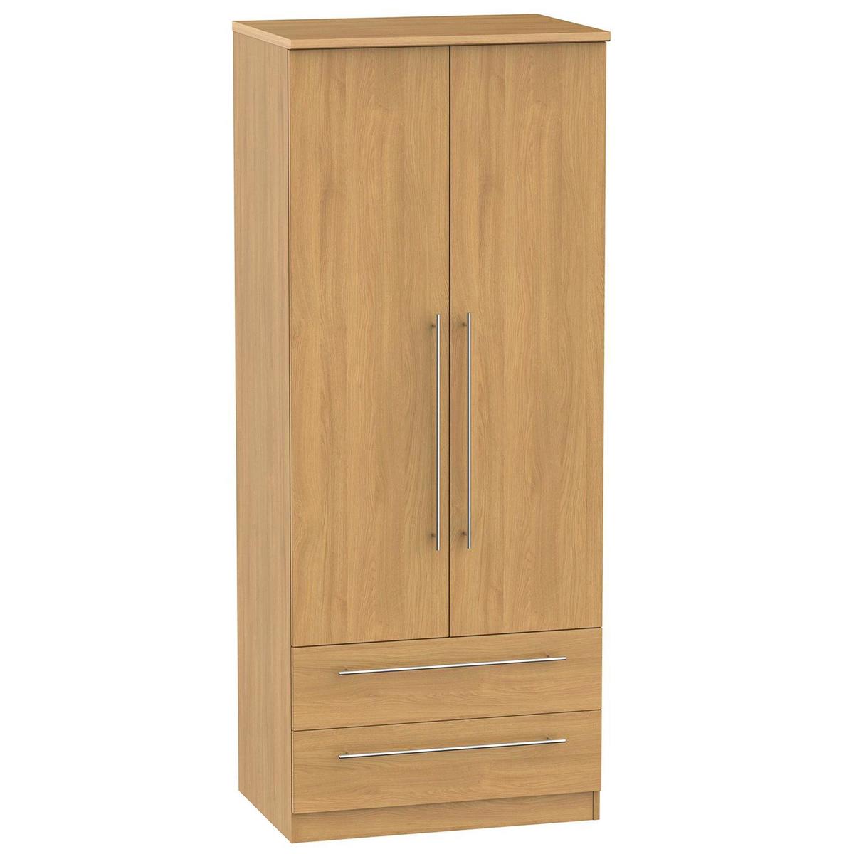 Sherwood 2 Drawer Wardrobe Natural – image 5