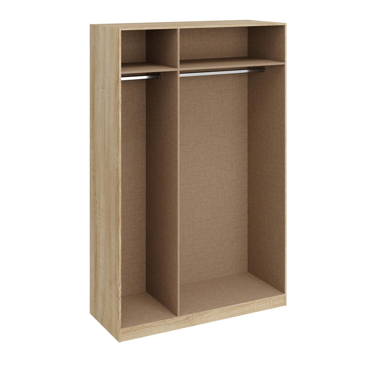 Hampton 3 Door Mirrored Wardrobe Brown – image 3