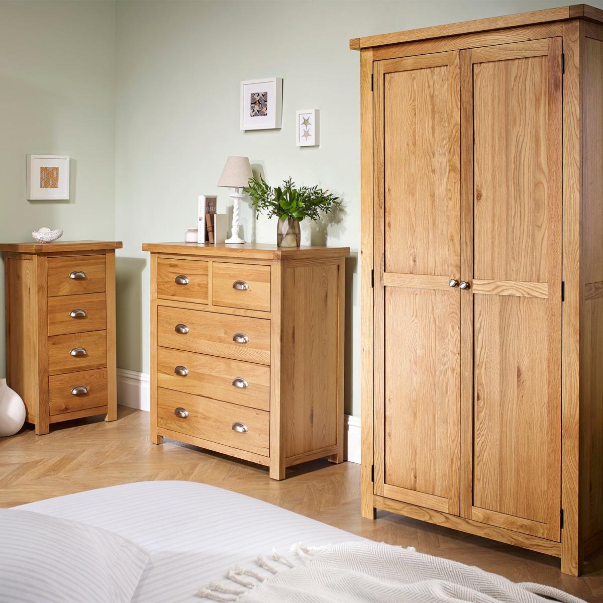 Woburn Oak Double Wardrobe Brown – image 5