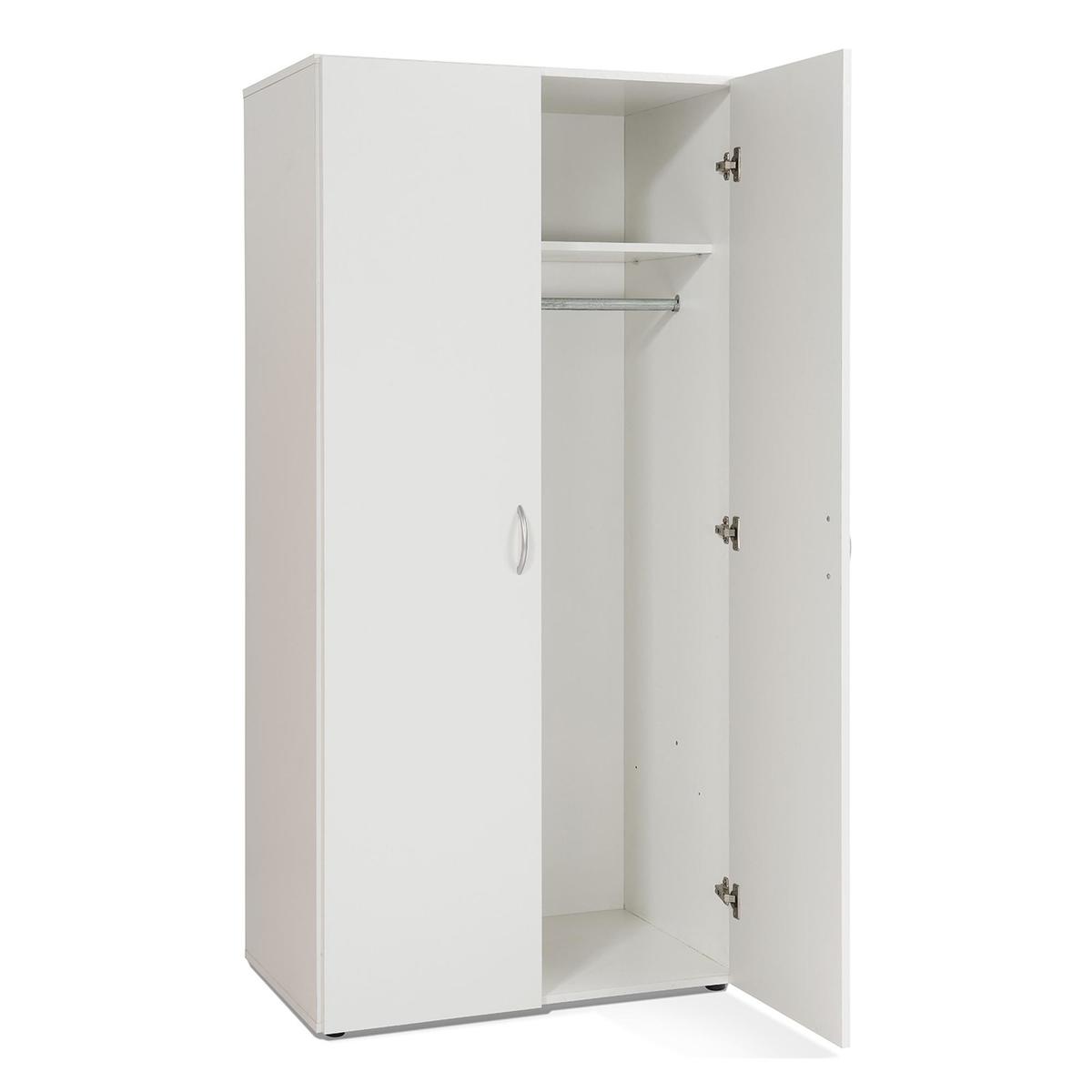 Fusion 2 Door Wardrobe White White – image 2