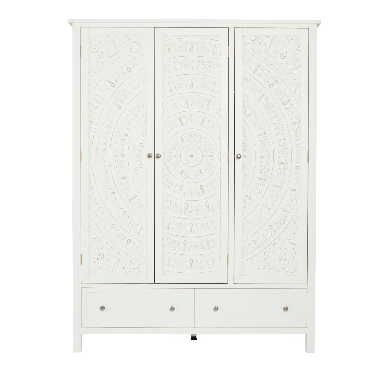 Samira White Triple Wardrobe White – image 3