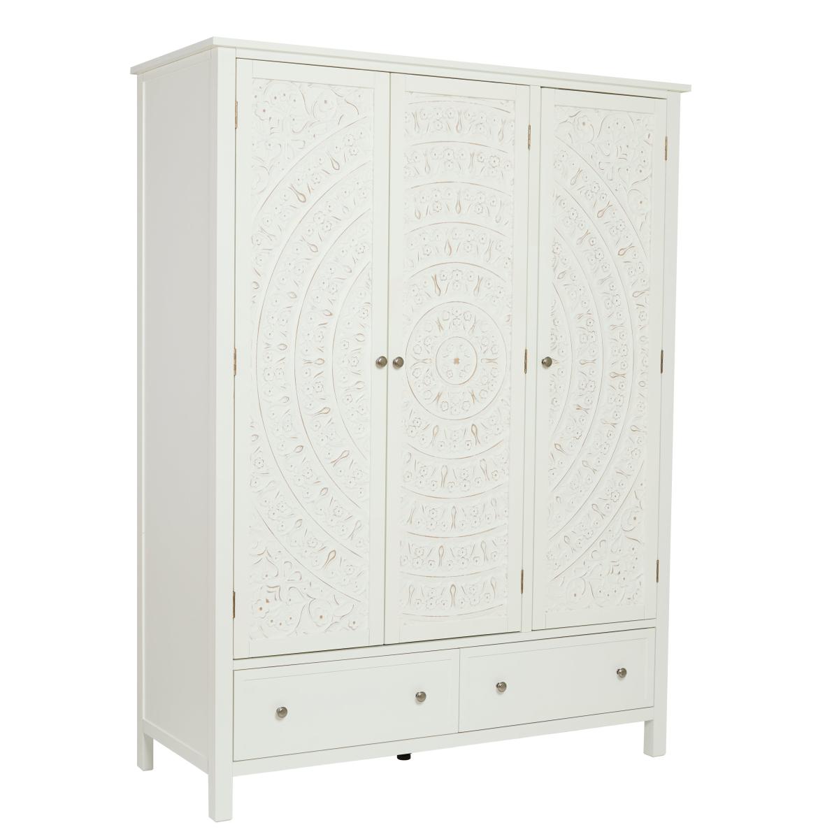 Samira White Triple Wardrobe White – image 4