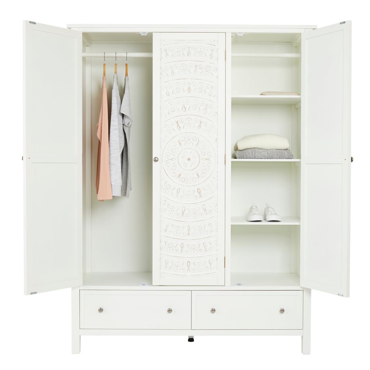 Samira White Triple Wardrobe White – image 5