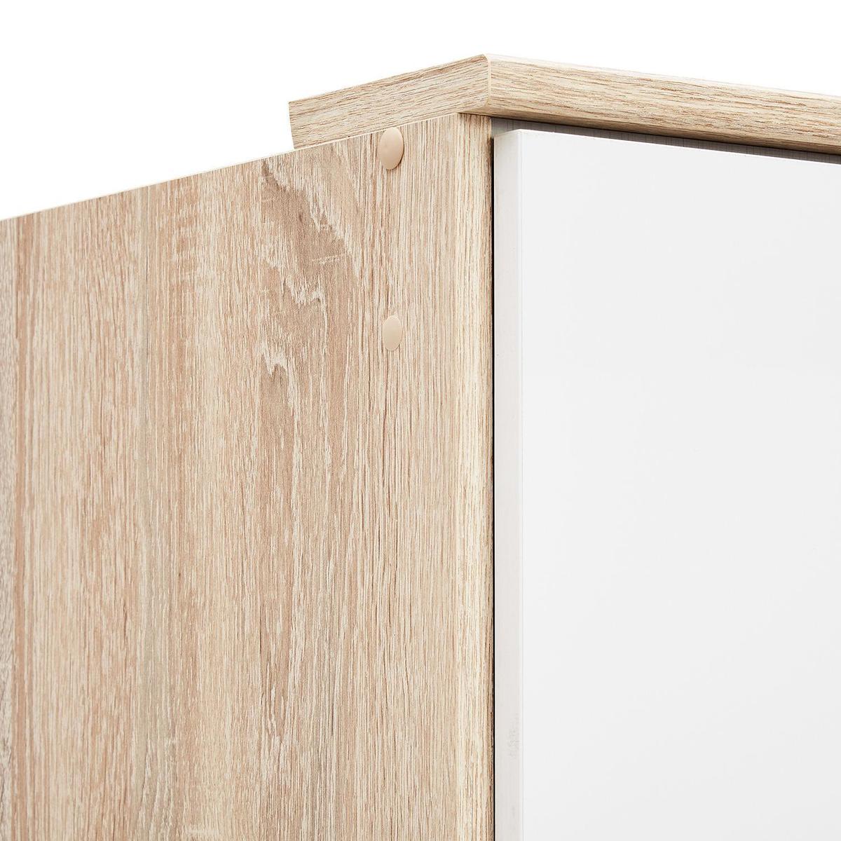 Greven (Gamma) Oak and White Gloss 2 Door Wardrobe White – image 7