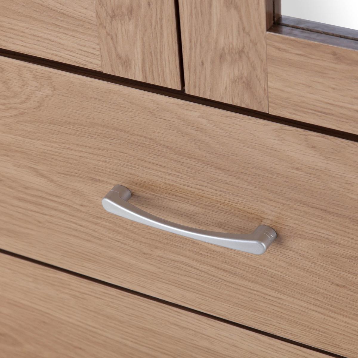 Charles 3 Door Mirrored Wardrobe Natural – image 3