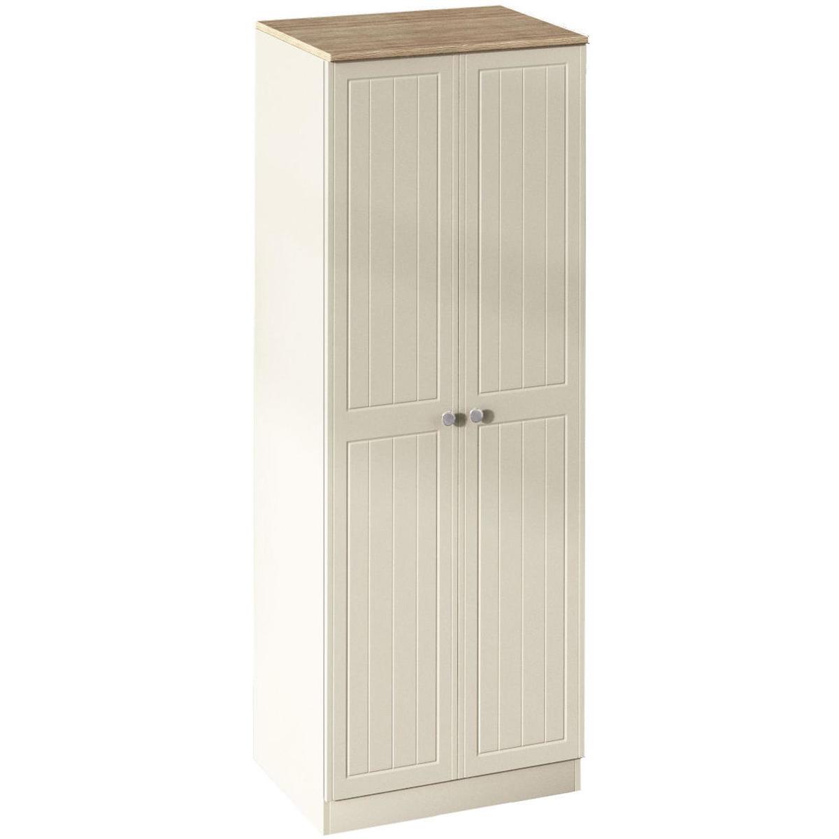 Vienna Tall 2 Door Wardrobe Cream – image 2