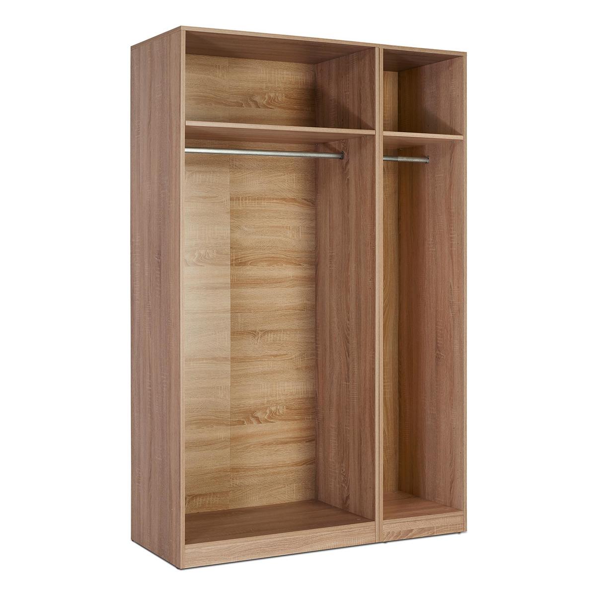 Hyde Mirrored Triple Wardrobe White/Natural – image 2