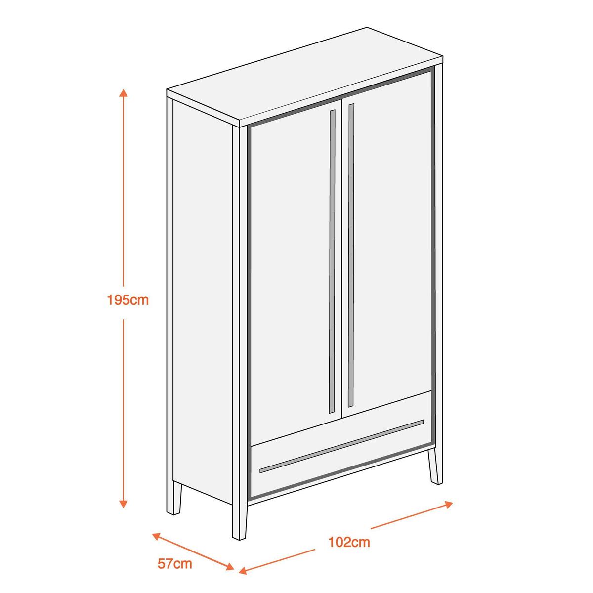 Mason Oak Double Wardrobe Oak (Brown) – image 3