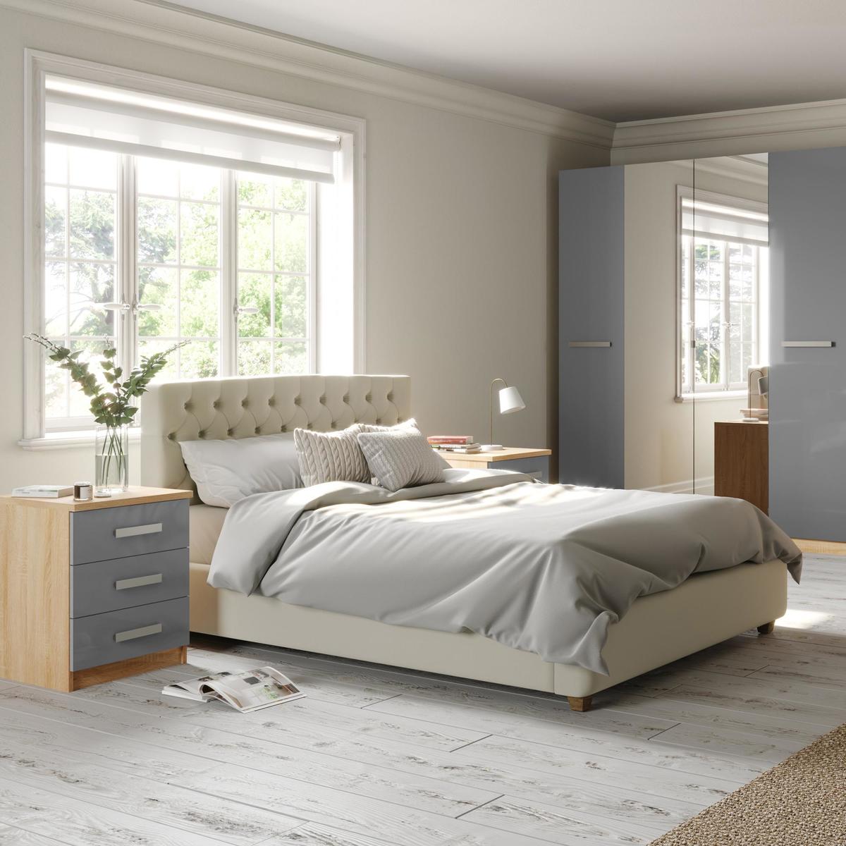 Genoa Corner Wardrobe Grey – image 2