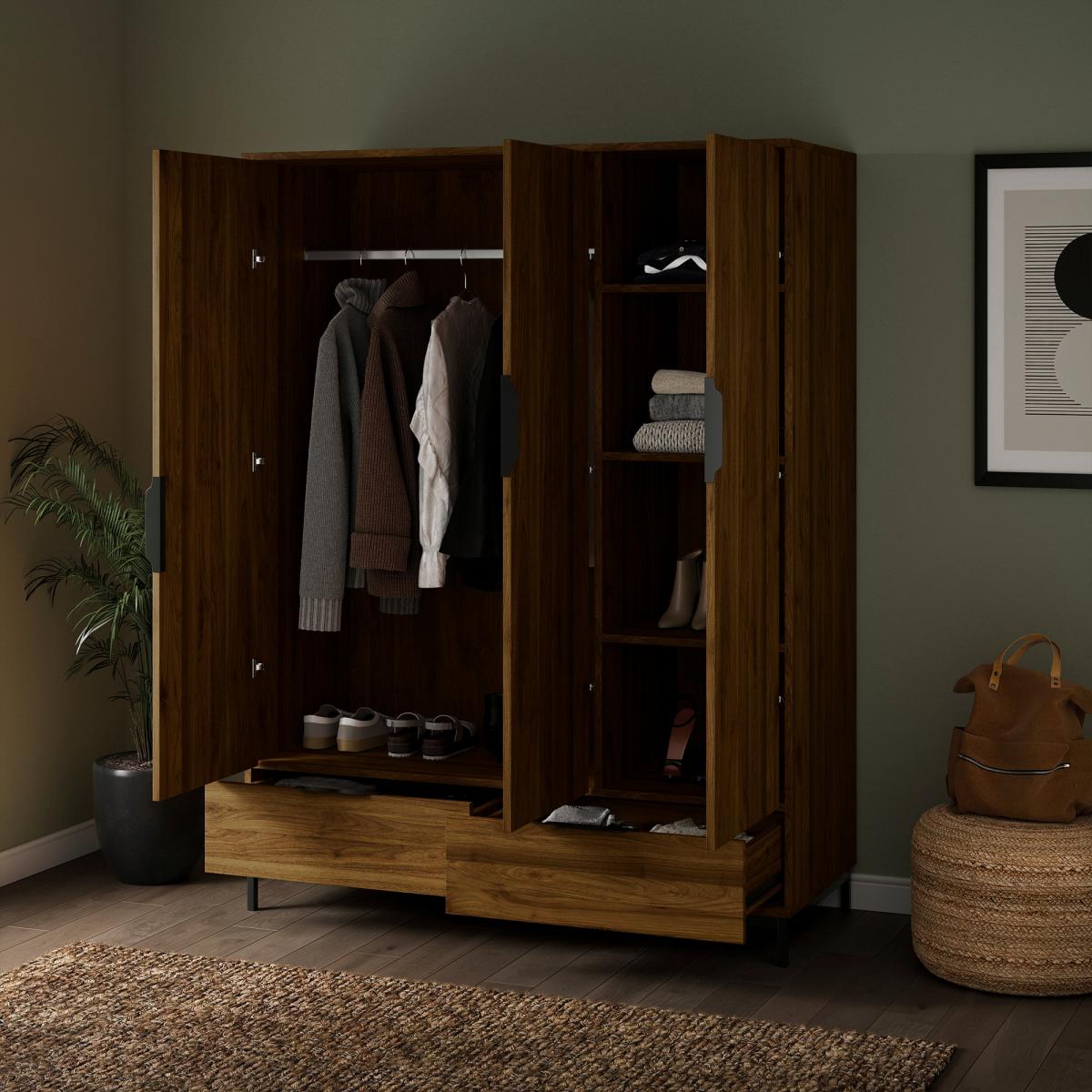 Reynolds Triple Wardrobe Black – image 2