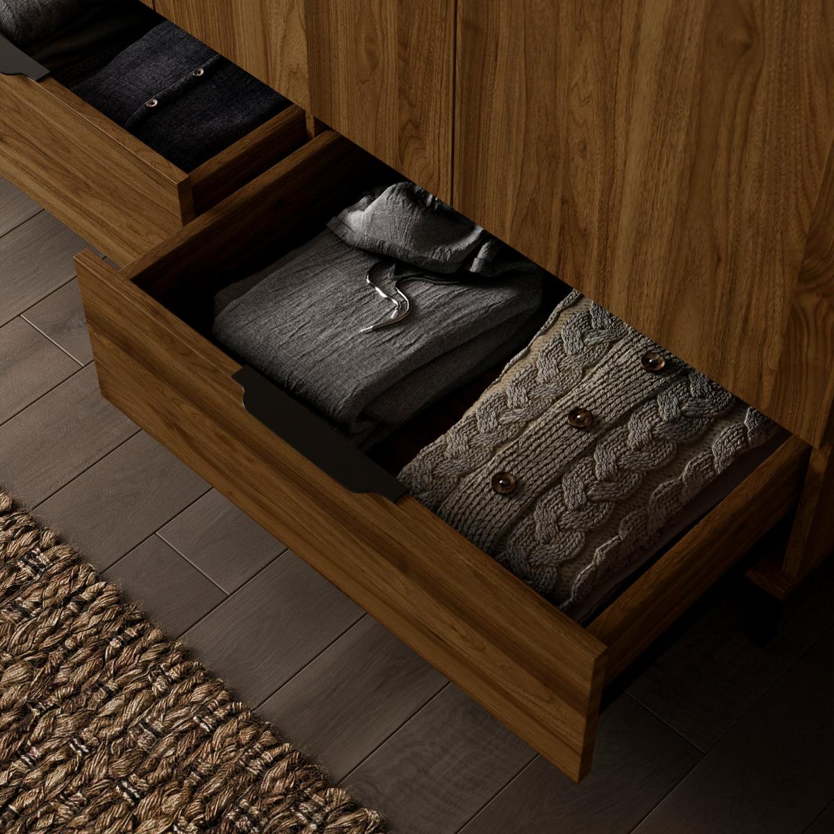 Reynolds Triple Wardrobe Black – image 3