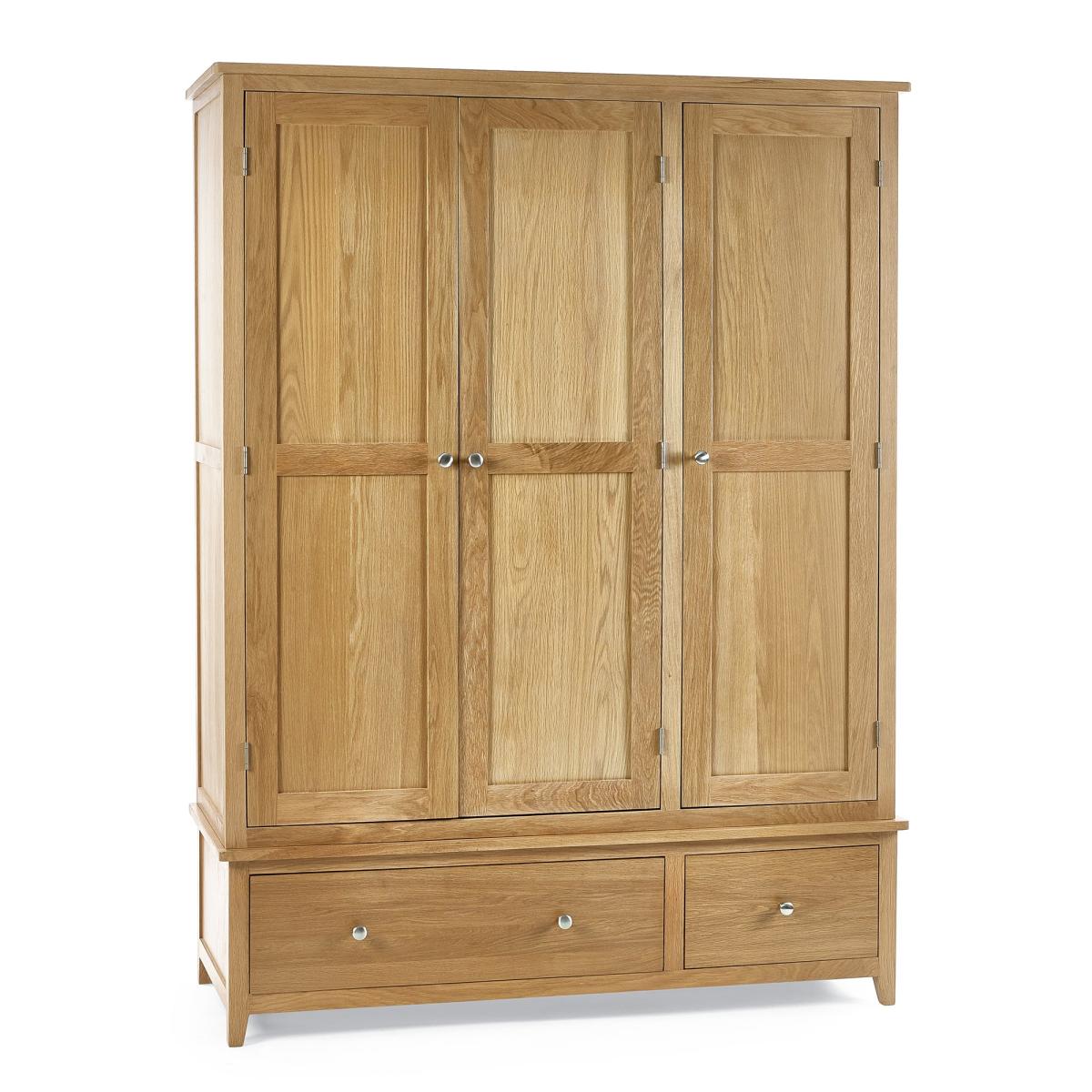 Jenkins 3 Door Wardrobe, Oak Oak – image 2