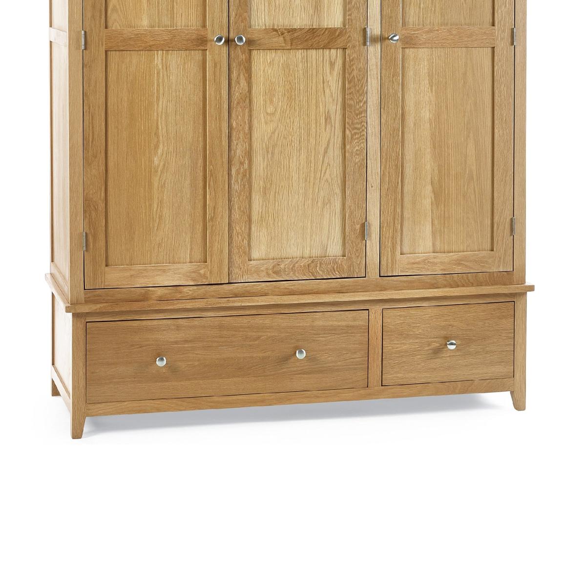 Jenkins 3 Door Wardrobe, Oak Oak – image 4