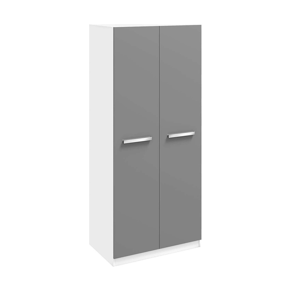 Moritz 2 Door Wardrobe White and Grey – image 1
