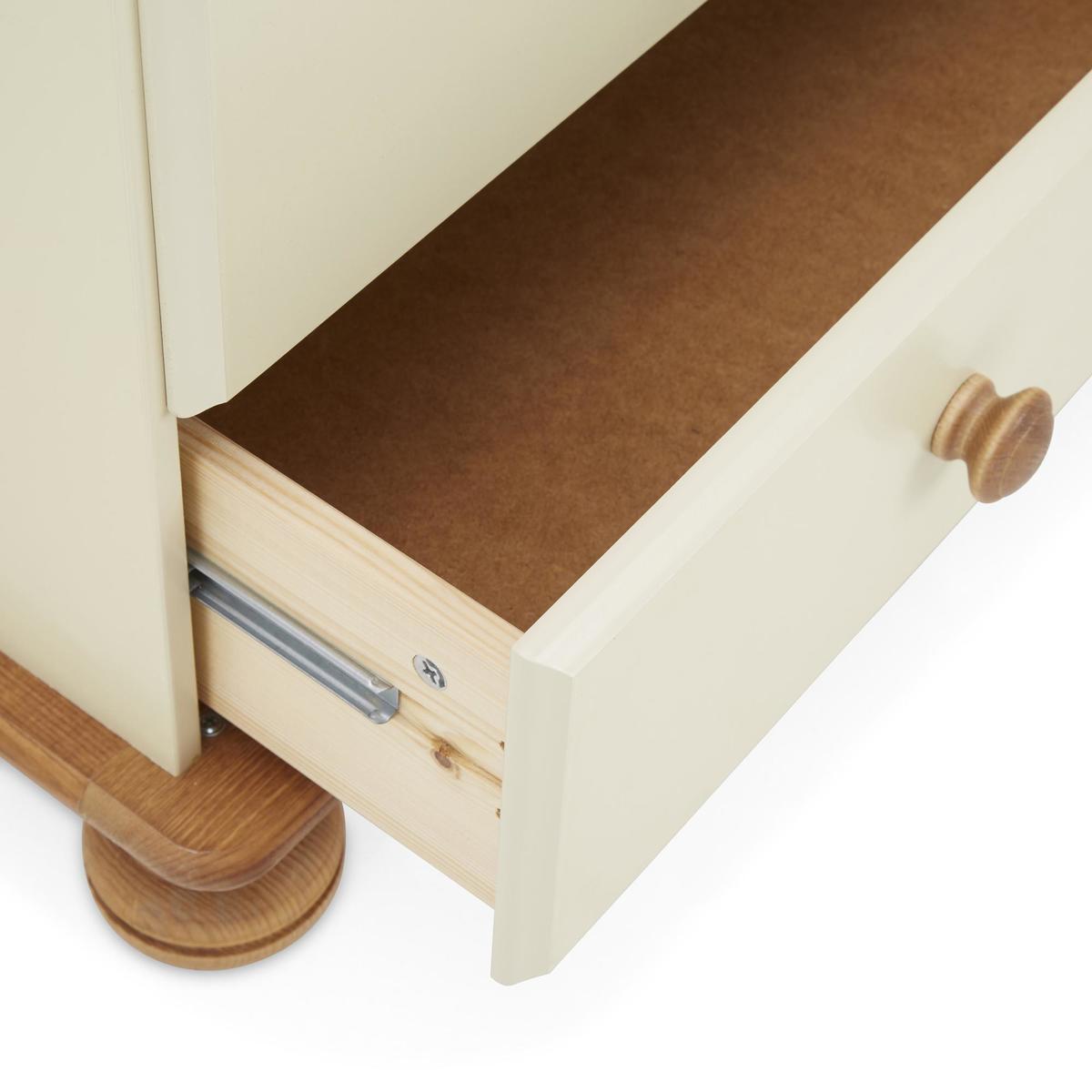 Colburn Cream Wide 2 Door 2 Drawer Wardrobe Natural/Cream – image 8