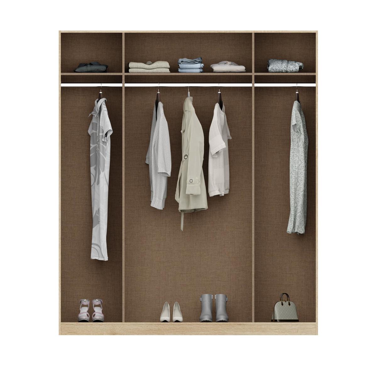 Genoa 4 Door Wardrobe Grey – image 5