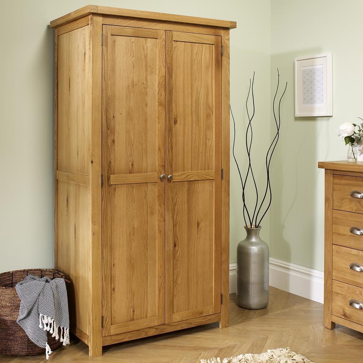 Woburn Oak Double Wardrobe Brown – image 3