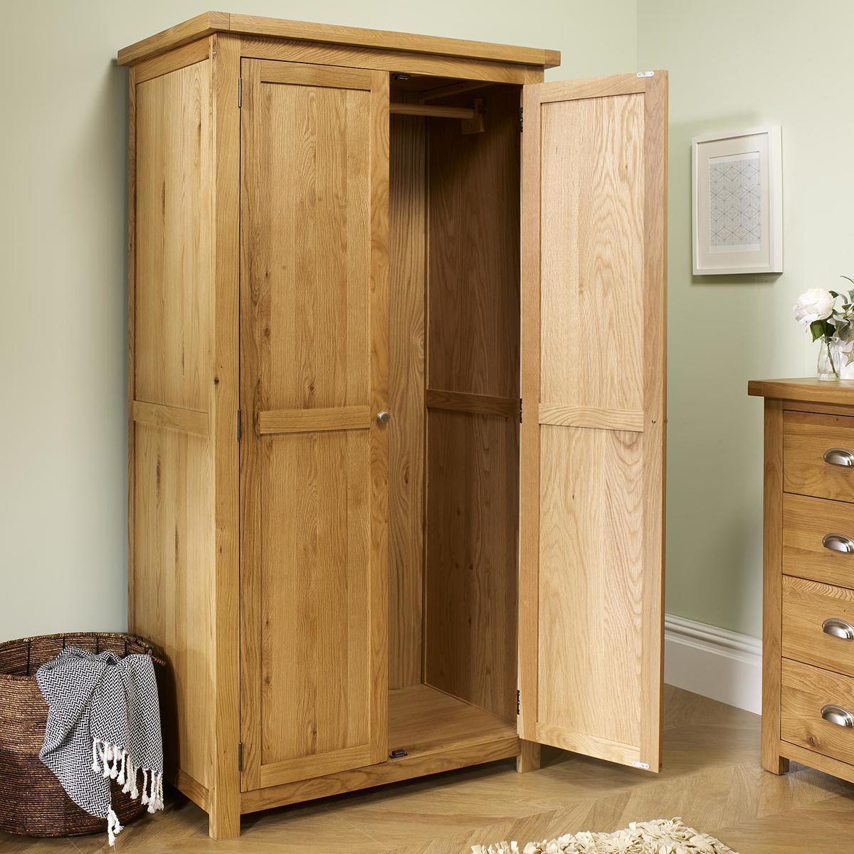 Woburn Oak Double Wardrobe Brown – image 4