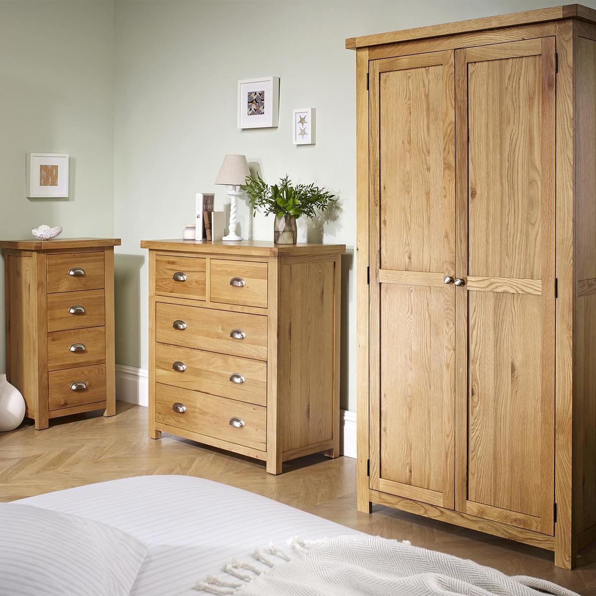 Woburn Oak Double Wardrobe Brown – image 5