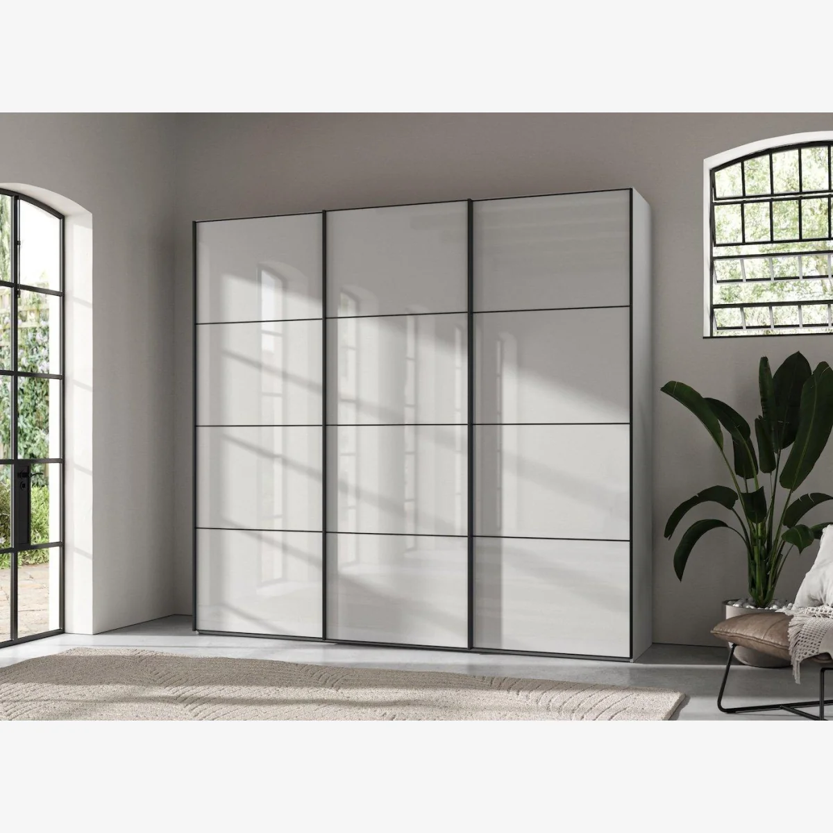 Roberts Large 3-Door Wardrobe - White
