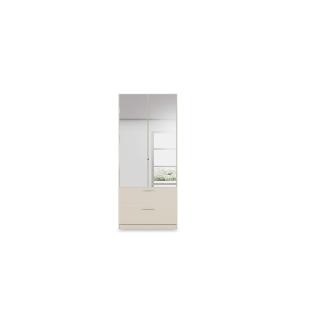 Rauch - Impulse 91cm 2 Door Combi Wardrobe with 2 Mirror Doors - Alpine White – image 3