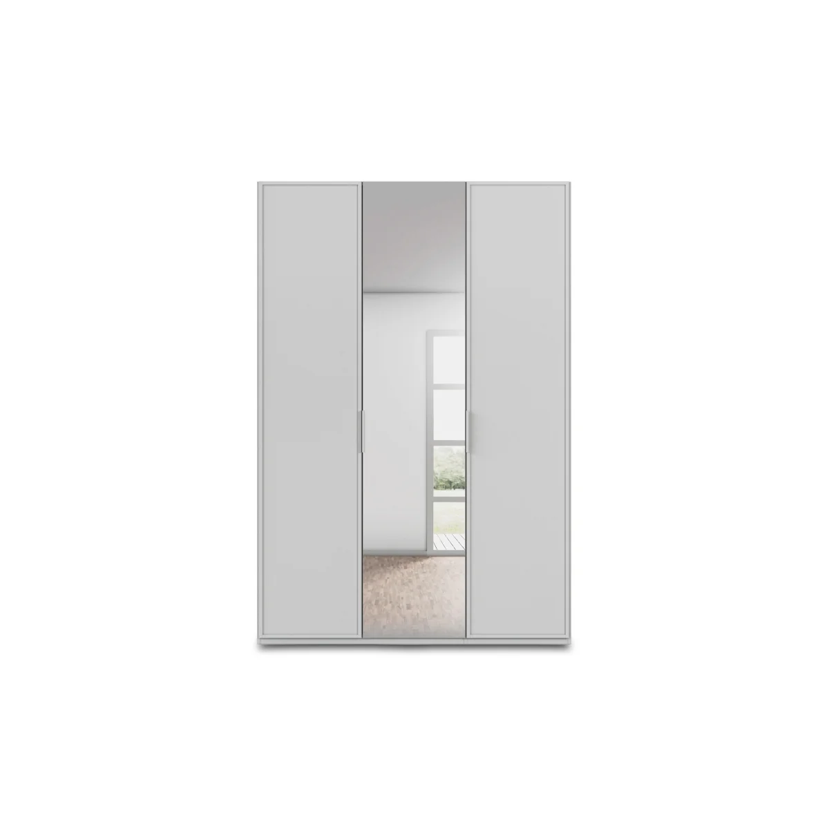 Rauch - Cadre 151cm 3 Door Hinged Wardrobe with 1 Mirror Door - Sonoma Oak – image 6