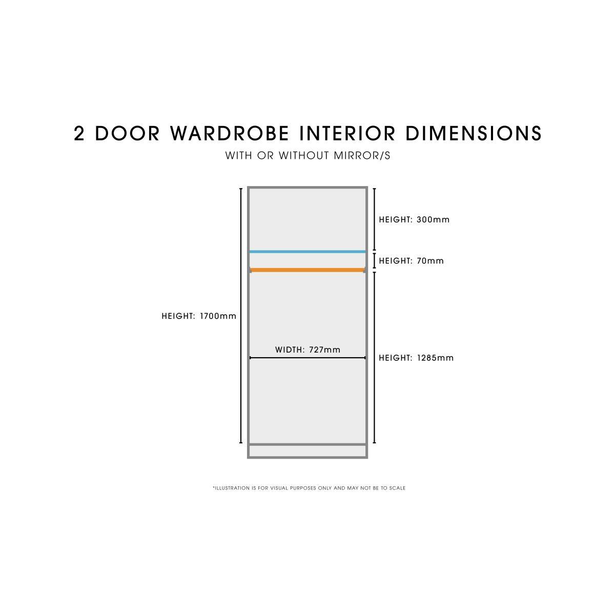 London Bedrooms Blackfriars - Blackfriars 2 Door Wardrobe – image 3