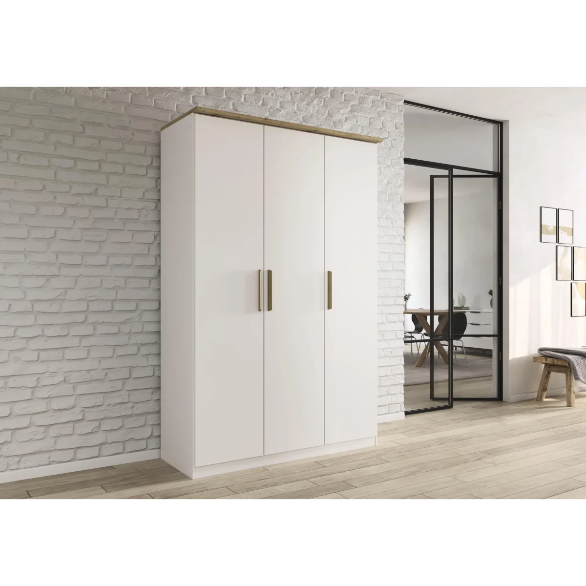 Rauch - Flavia 136cm 3 Door Decor Hinged Wardrobe – image 2