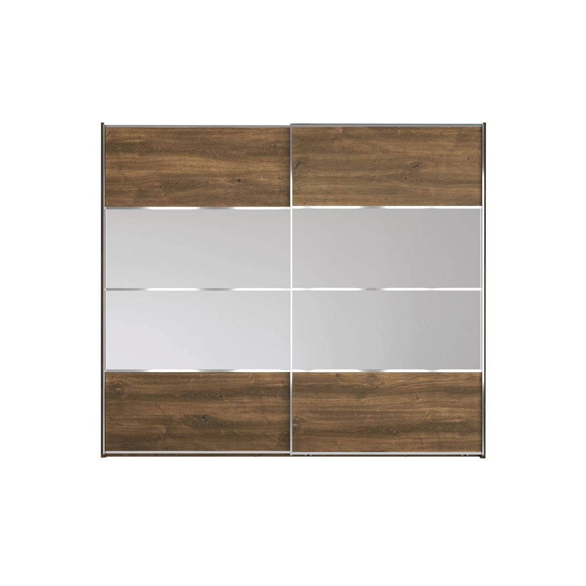 Wiemann - Oakland 250cm Sliding 2 Door Wardrobe with Crystal Mirror - White – image 2