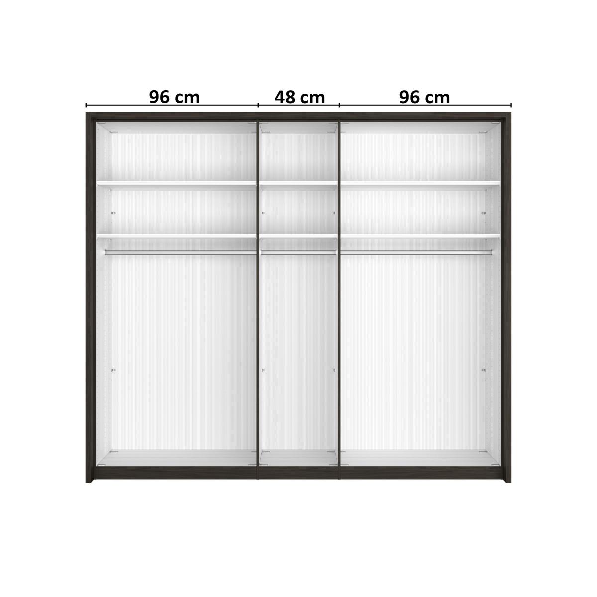 Wiemann - Pacifica 2 256cm 5 Door Bifold Wardrobe with 3 Mirror Doors - Pebble Grey – image 4