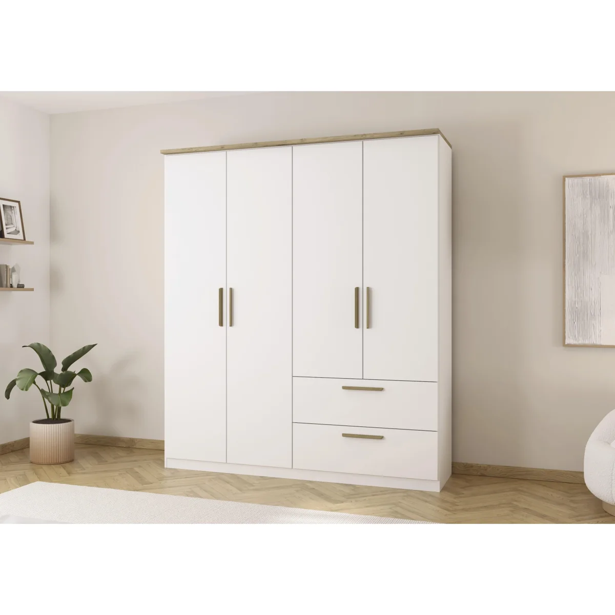Rauch - Flavia 181cm 4 Door Decor Combi Hinged Wardrobe – image 2