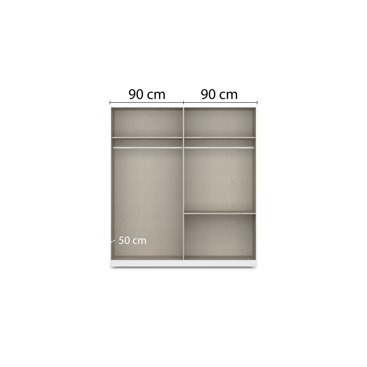 Rauch - Flavia 181cm 4 Door Decor Combi Hinged Wardrobe – image 4