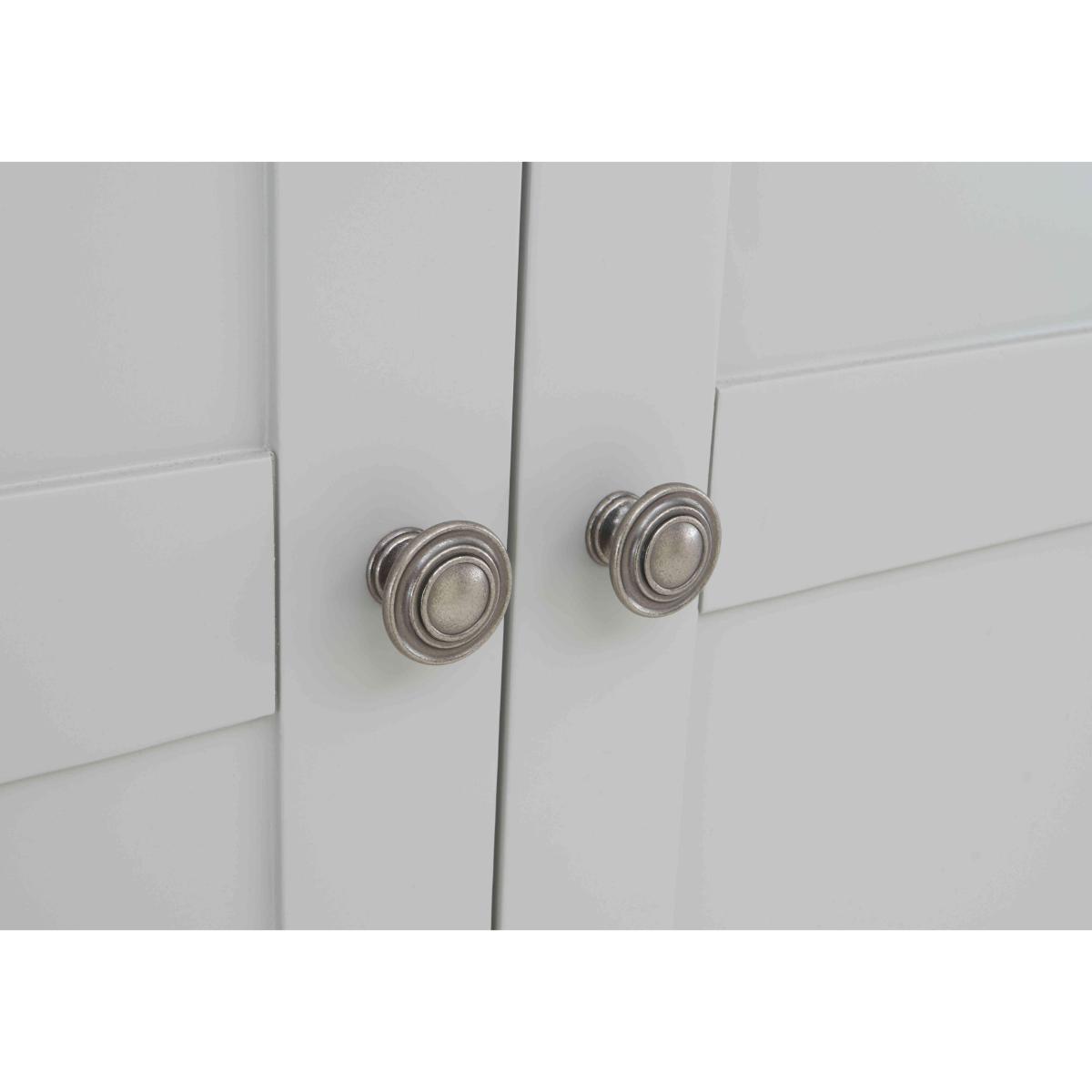 Tiverton 3 Door 3 Drawer Wardrobe - White – image 2