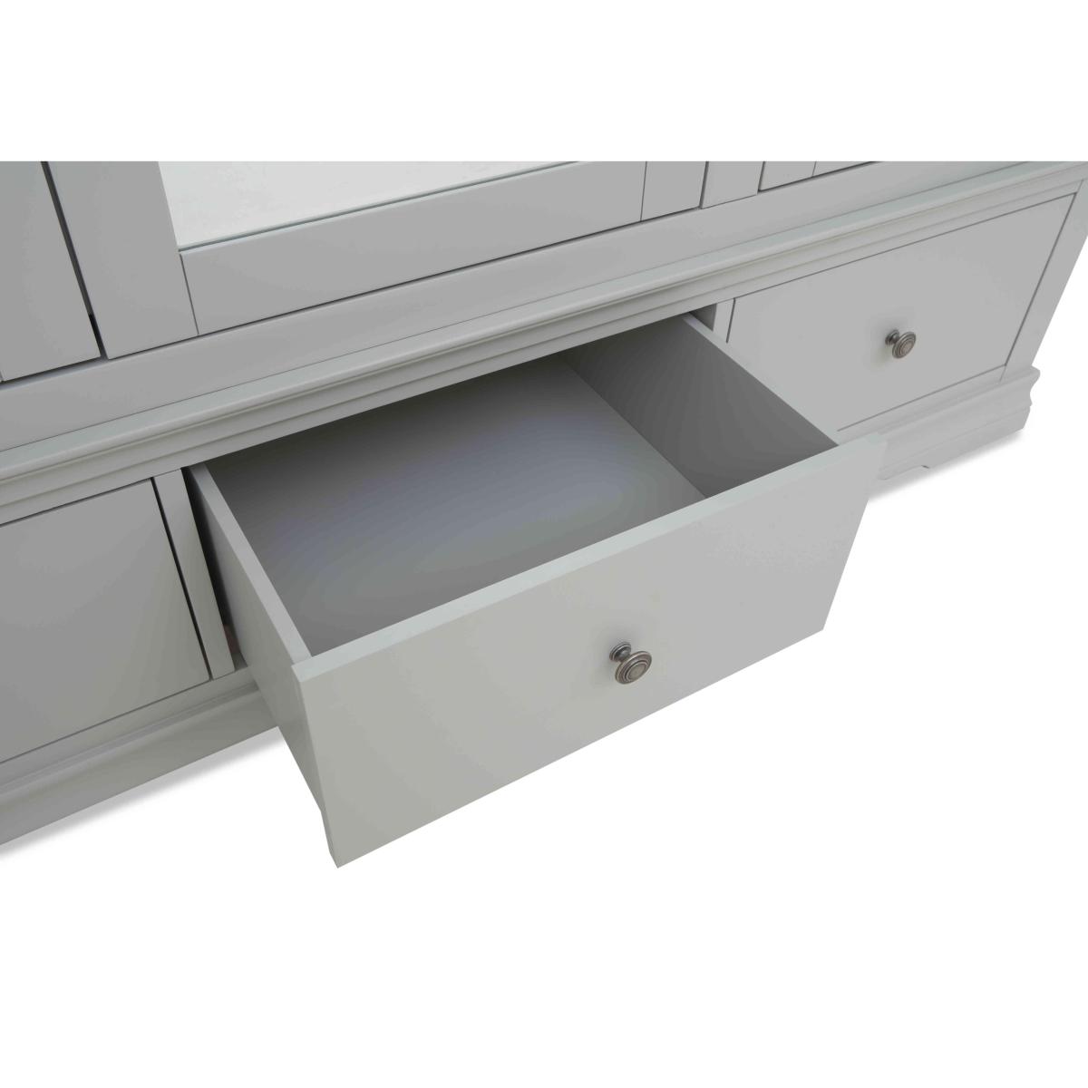 Tiverton 3 Door 3 Drawer Wardrobe - White – image 3