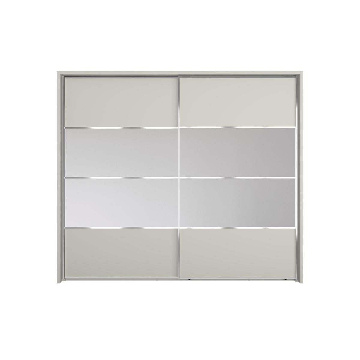 Wiemann - Oakland 260cm Sliding 2 Door Wardrobe with Passe-Partout Frame and Crystal Mirror - White – image 3