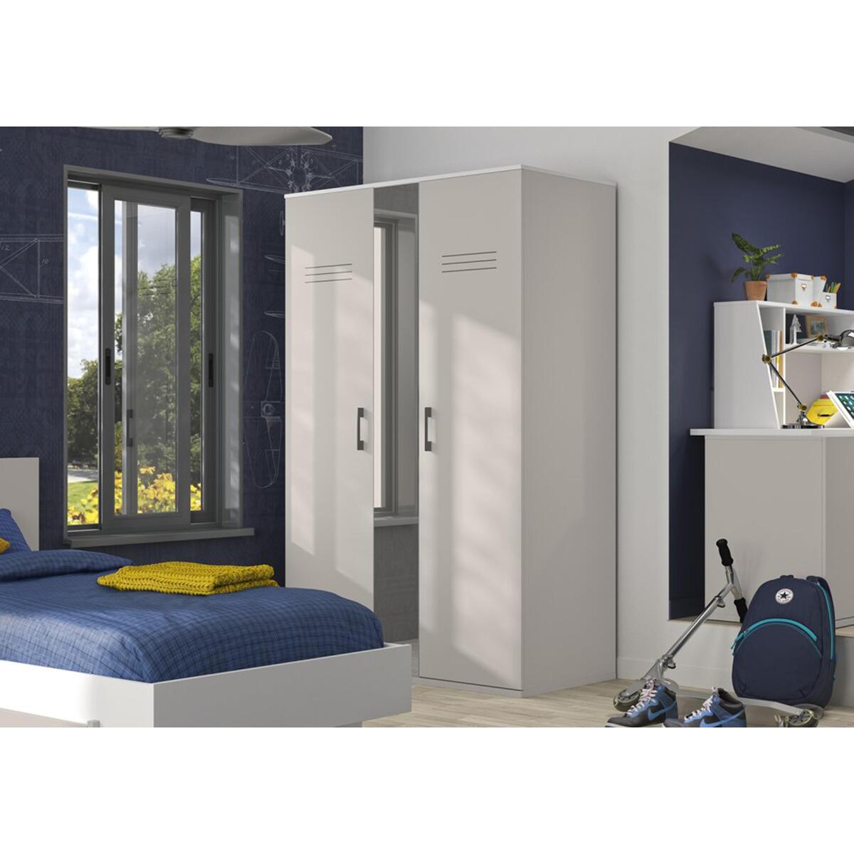 Eli 2 Door Wardrobe - Grey – image 4