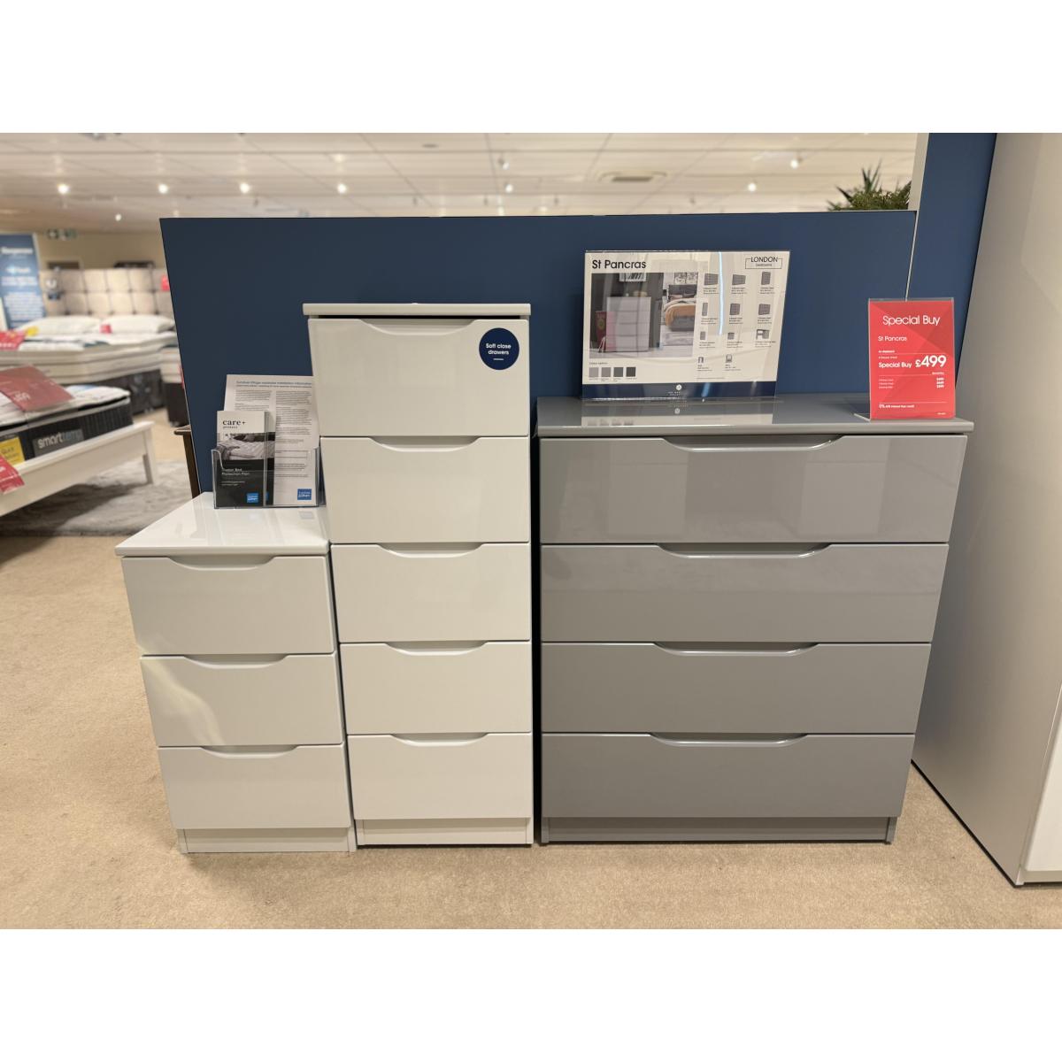 London Bedrooms - St Pancras 3-Door Wardrobe, 5, 4, 3, & 2 Draw Chests – image 3
