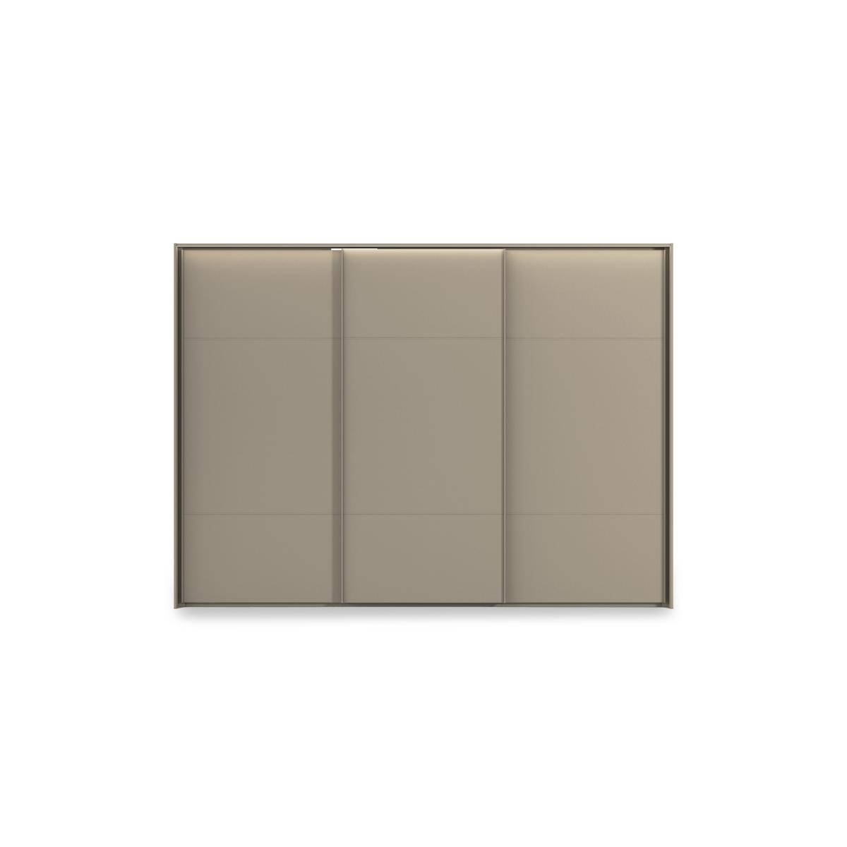 Rauch - Haven 310cm 3 Door Slider Wardrobe with Décor Doors and Lights - Silk Grey/Silk Grey Front – image 3