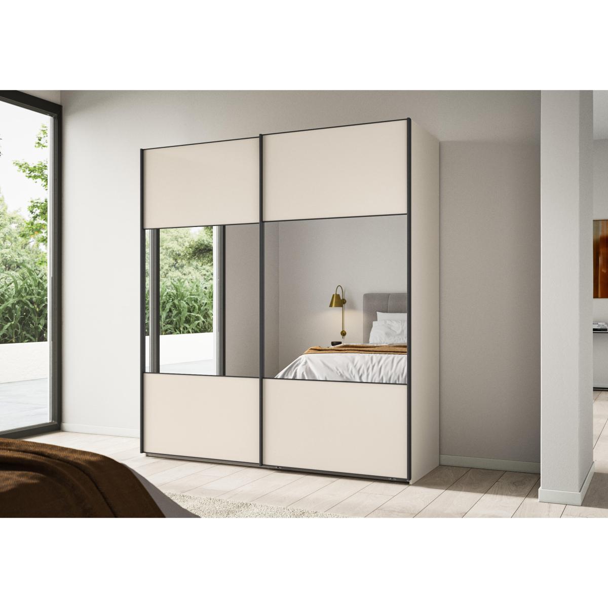 Wiemann - Tullio 200cm 2 Door Sliding Wardrobe with Mirrors - Champagne – image 2